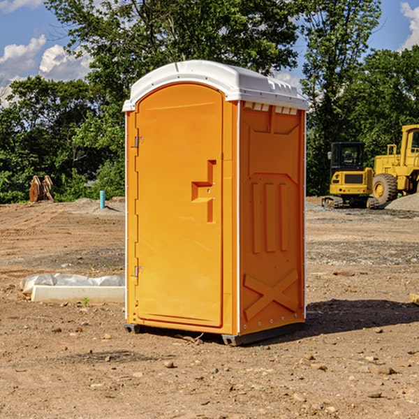 how often are the porta potties cleaned and serviced during a rental period in Ravenna TX